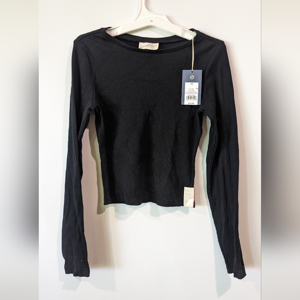 Women's Long Sleeve Ribbed Top - Universal Thread